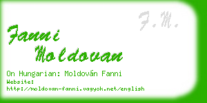 fanni moldovan business card